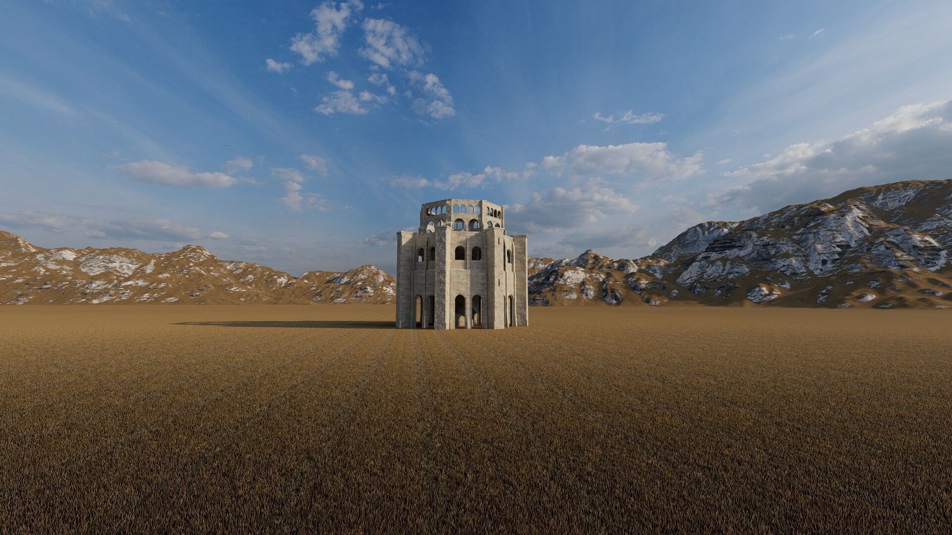 Parthenon-Historical Greek Temple 3D model_28