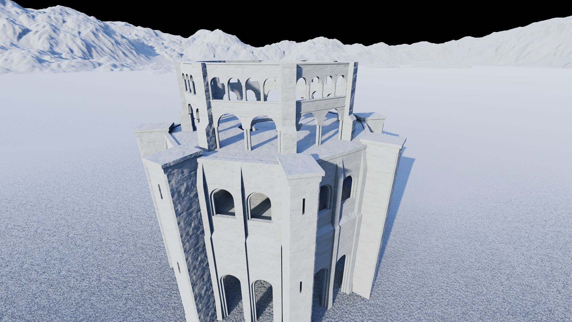 Parthenon-Historical Greek Temple 3D model_7