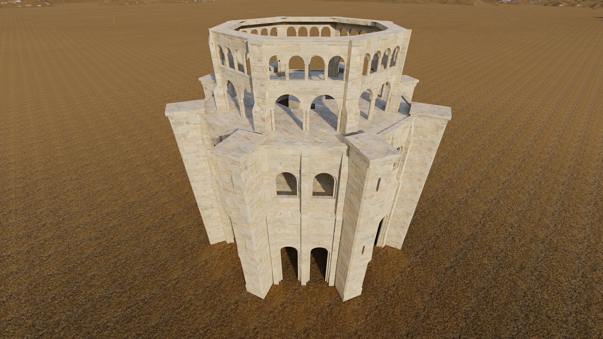 Parthenon-Historical Greek Temple 3D model_33