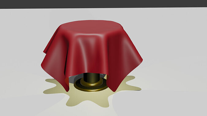 Round Table With Cloth Free low-poly 3D model