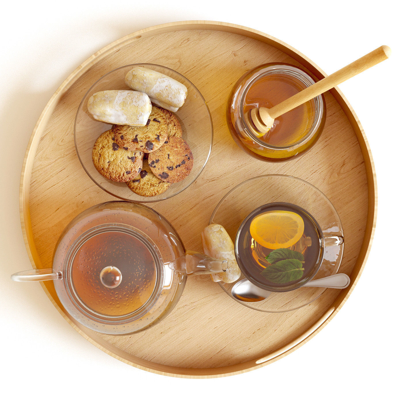 Tee and Honey Set 3D model_2