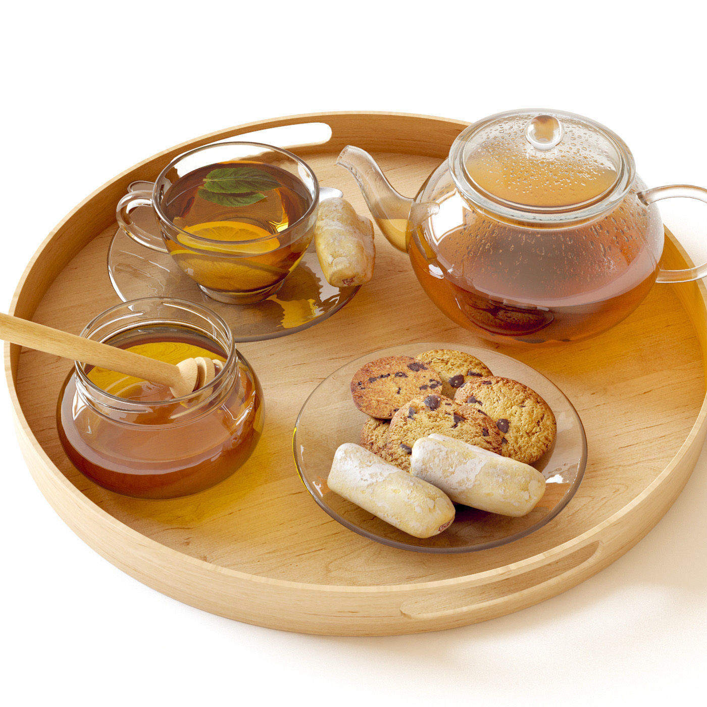 Tee and Honey Set 3D model_4