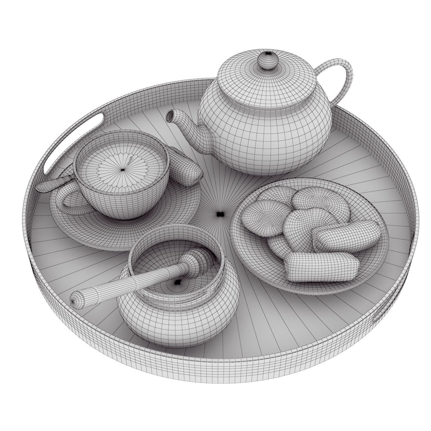 Tee and Honey Set 3D model_5