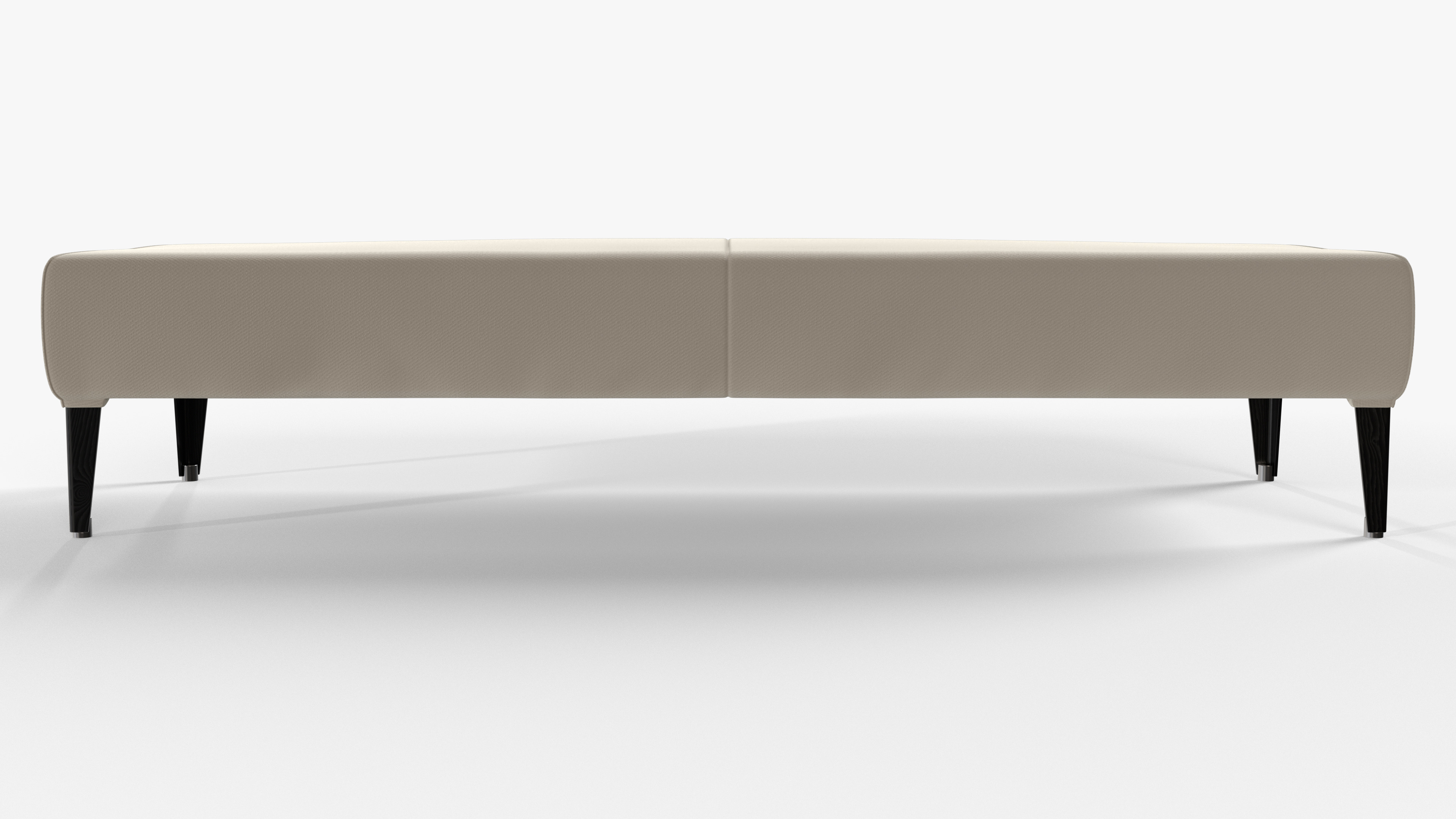 Bench Textile White Low-poly 3D model_2