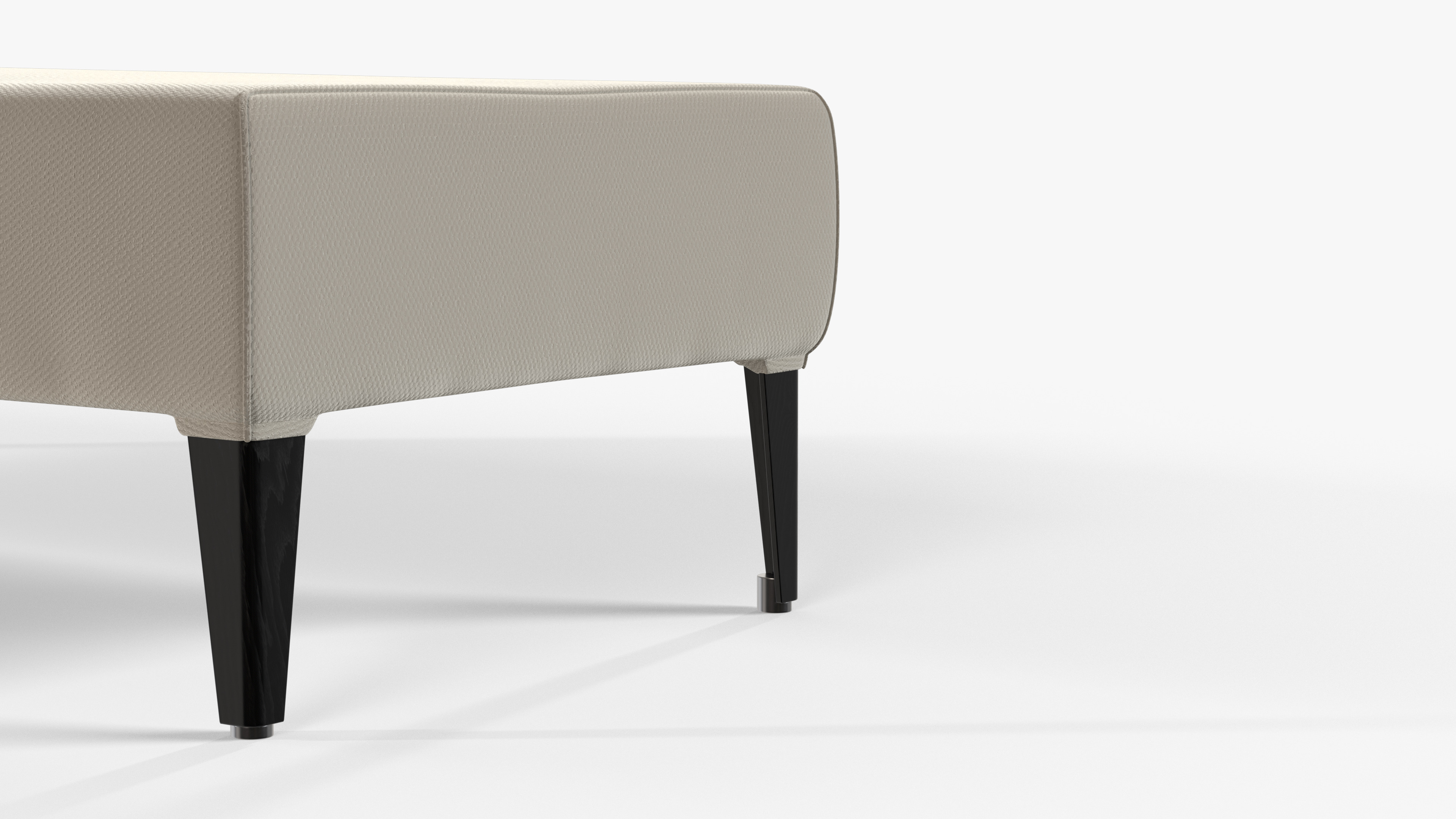 Bench Textile White Low-poly 3D model_3