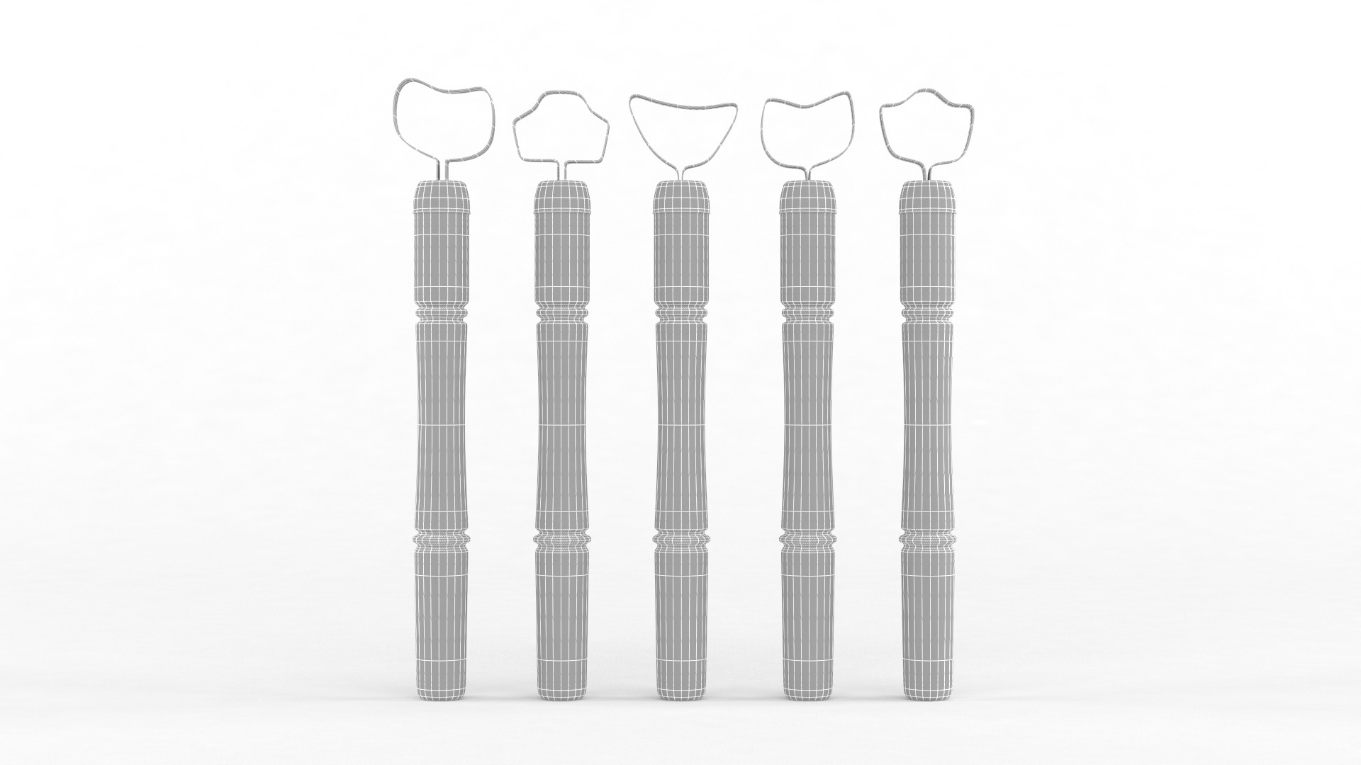 Clay Sculpture Tool Set 3D model_11