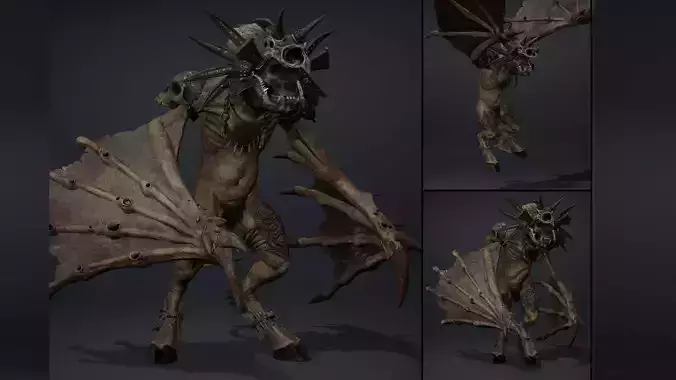 Gloomsoar 3 Low-poly 3D model