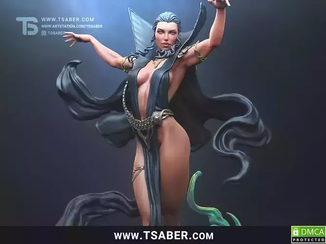 Dark Lily Statue 3D print model