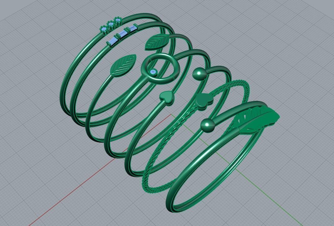 Delicate and lightweight bracelet collection 3D print model_17