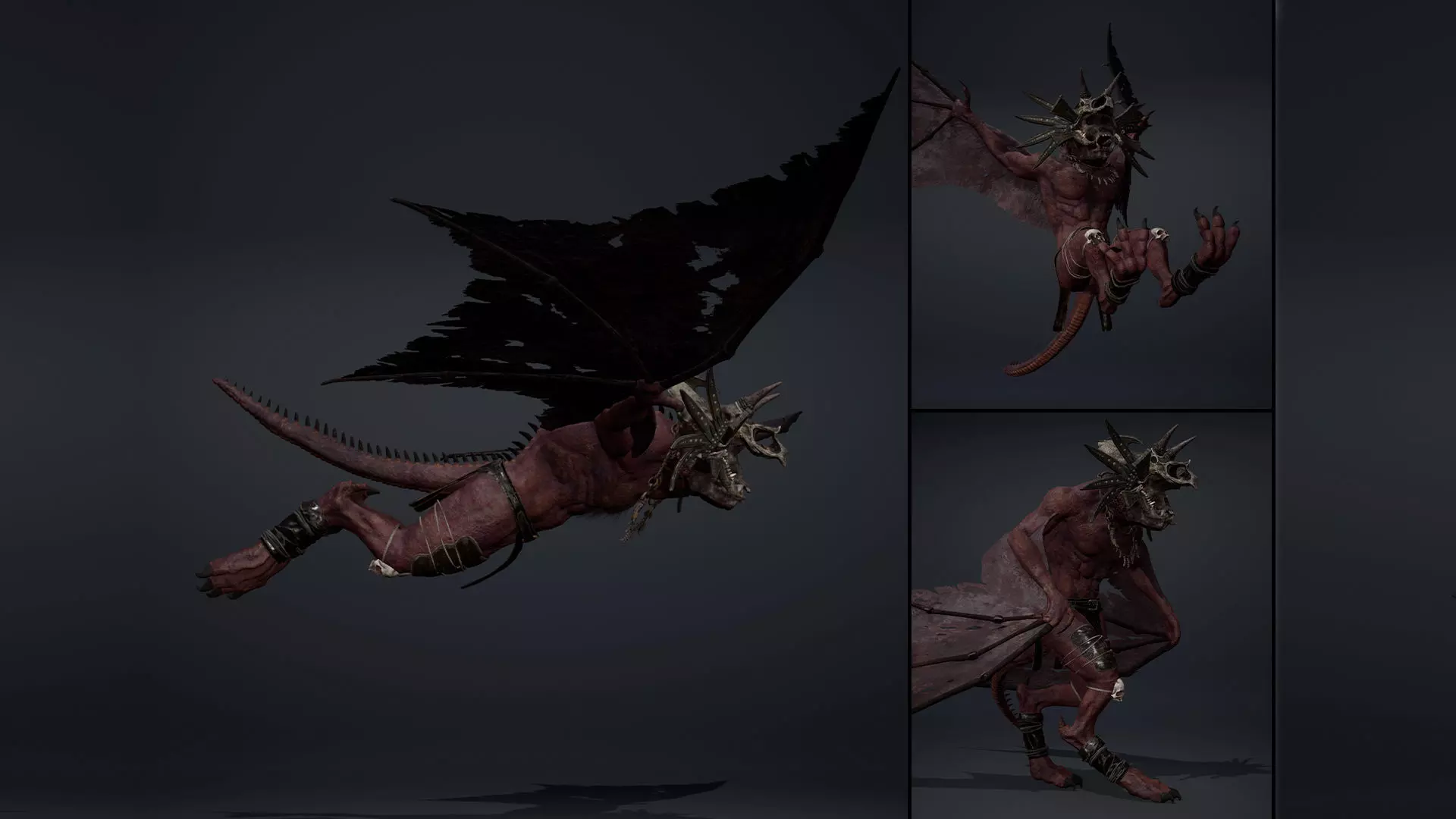 Gloomsoar 1 Brutal Low-poly 3D model_0