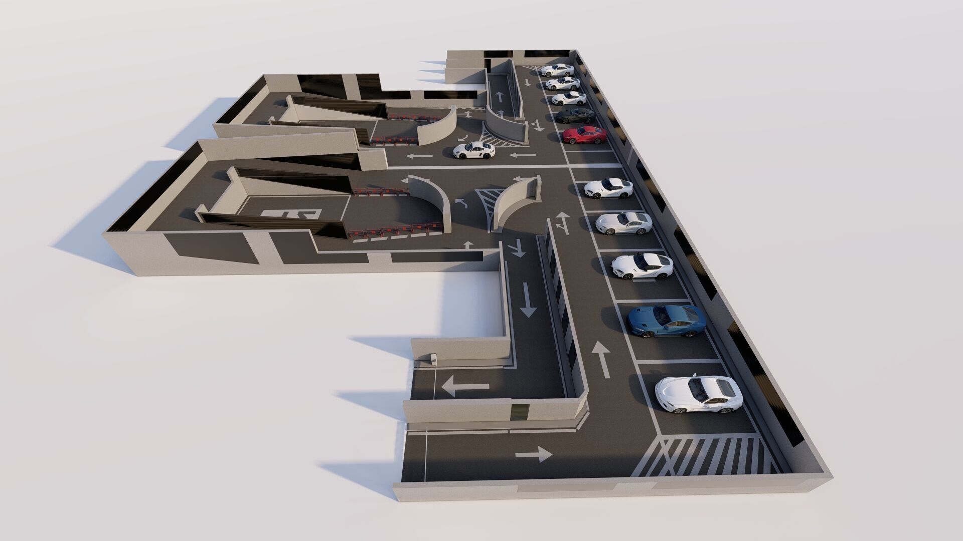 Parking-Parking Lot 3D model_4