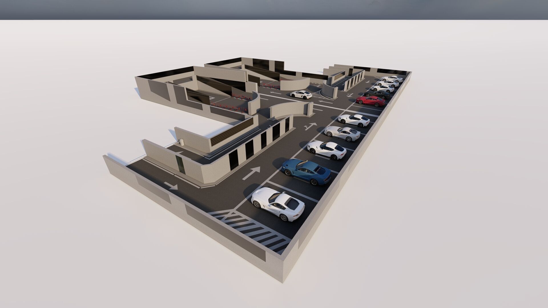 Parking-Parking Lot 3D model_3