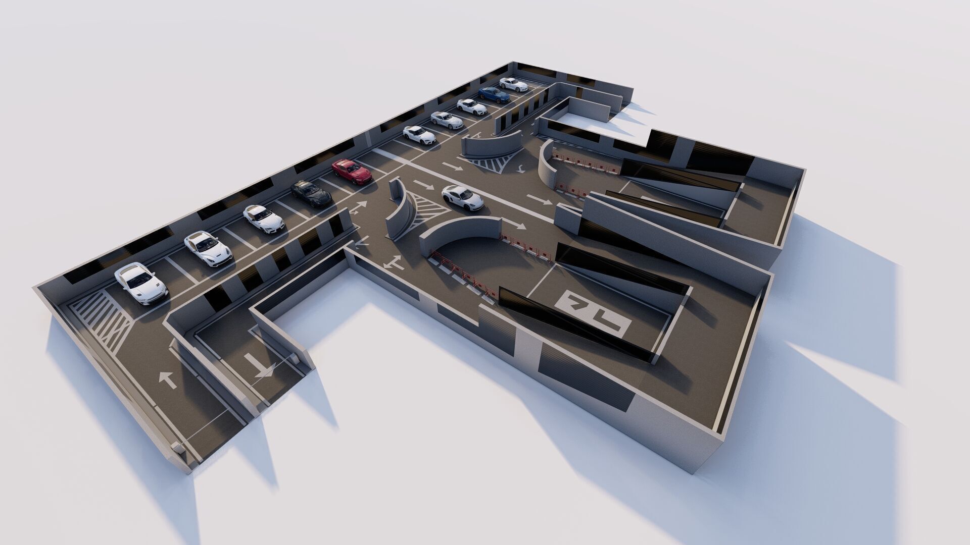 Parking-Parking Lot 3D model_7