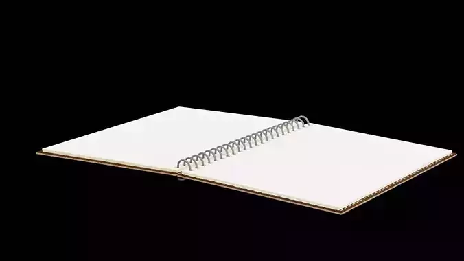 Notebook Open Low-poly 3D model