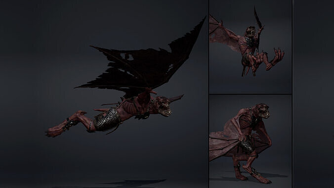 Gloom Swordman Wing1 Low-poly 3D model