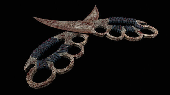 wooden knife  Low-poly 3D model