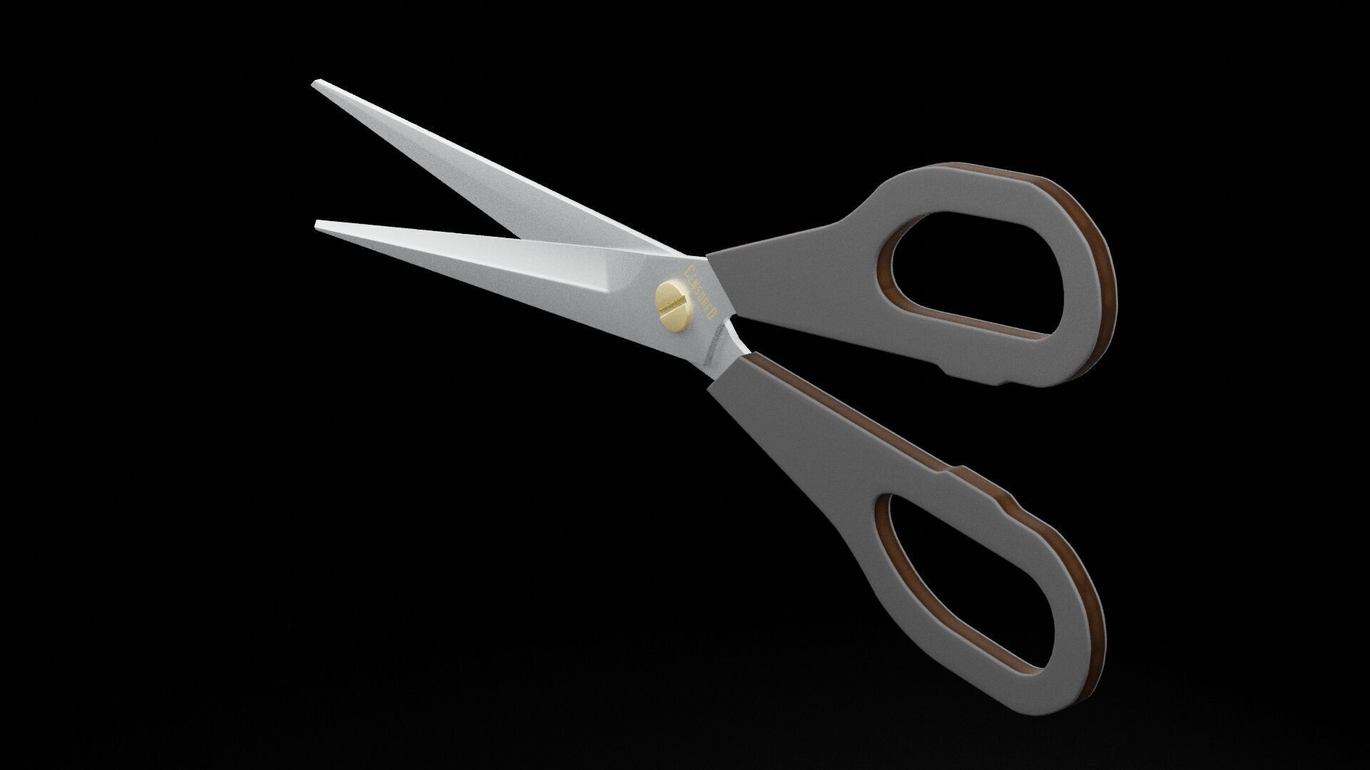 Scissors Open Low-poly 3D model_4