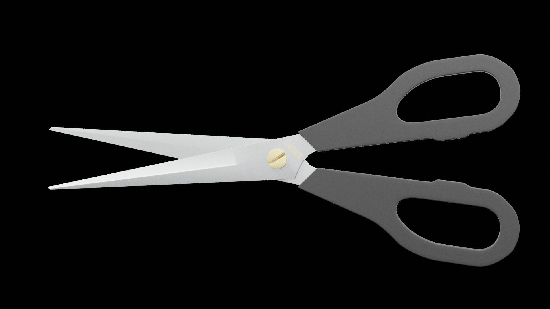 Scissors Open Low-poly 3D model_6