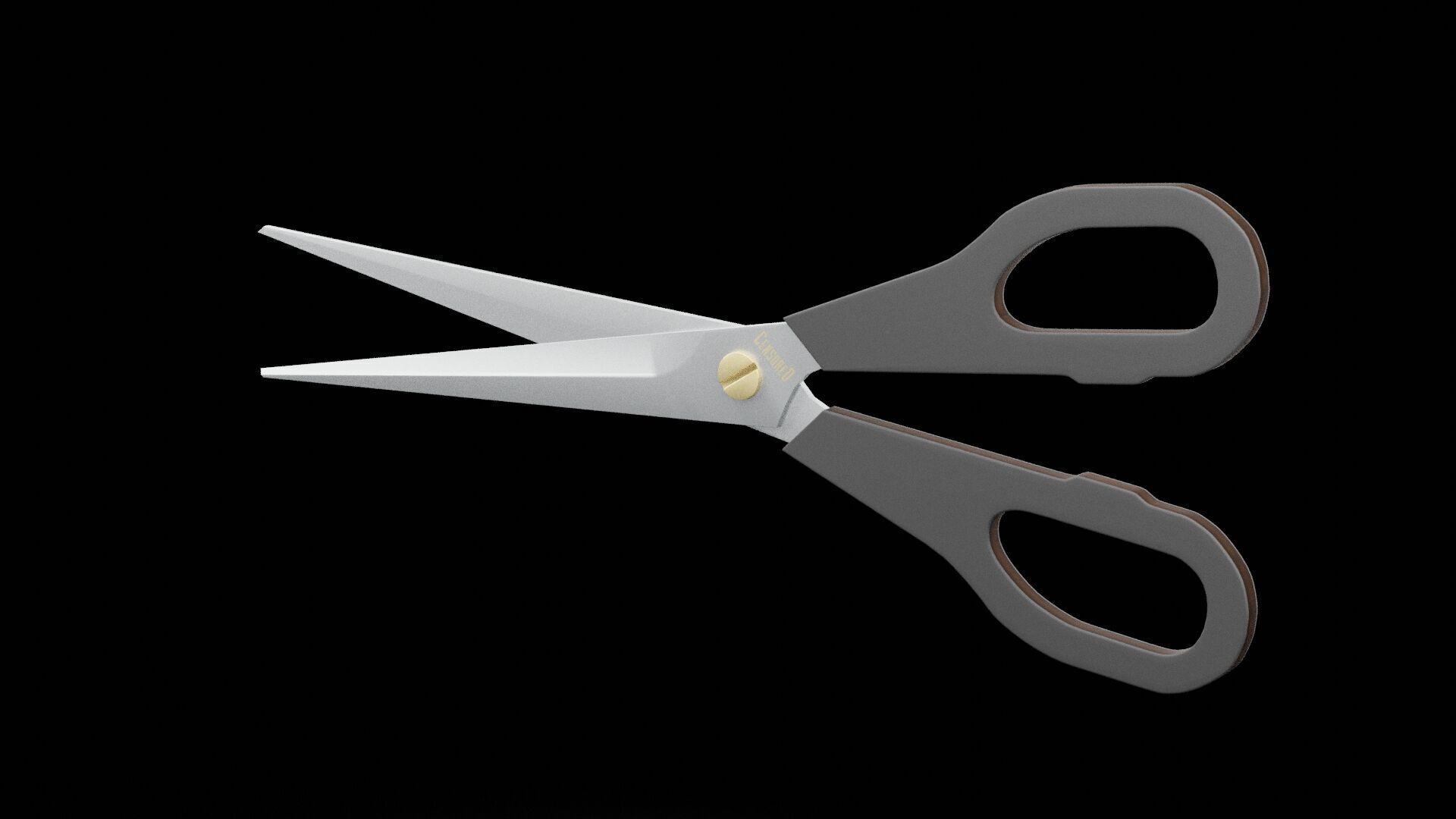 Scissors Open Low-poly 3D model_2