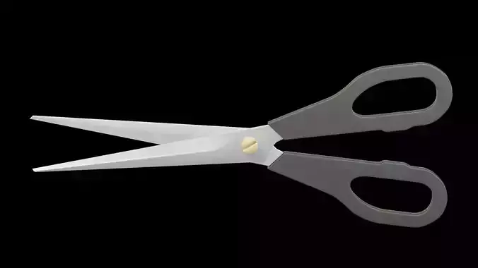 Scissors Open Low-poly 3D model