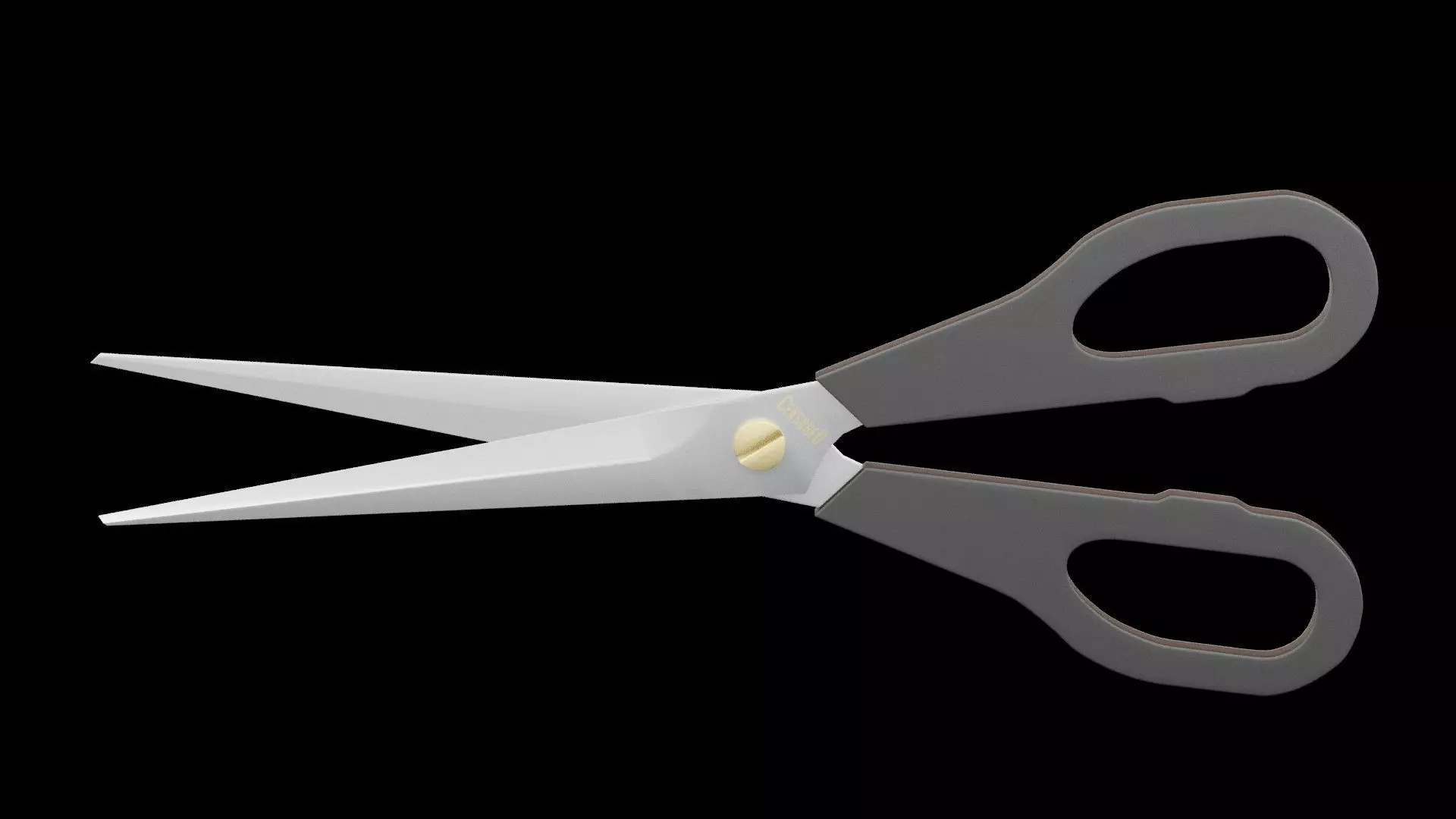 Scissors Open Low-poly 3D model_0