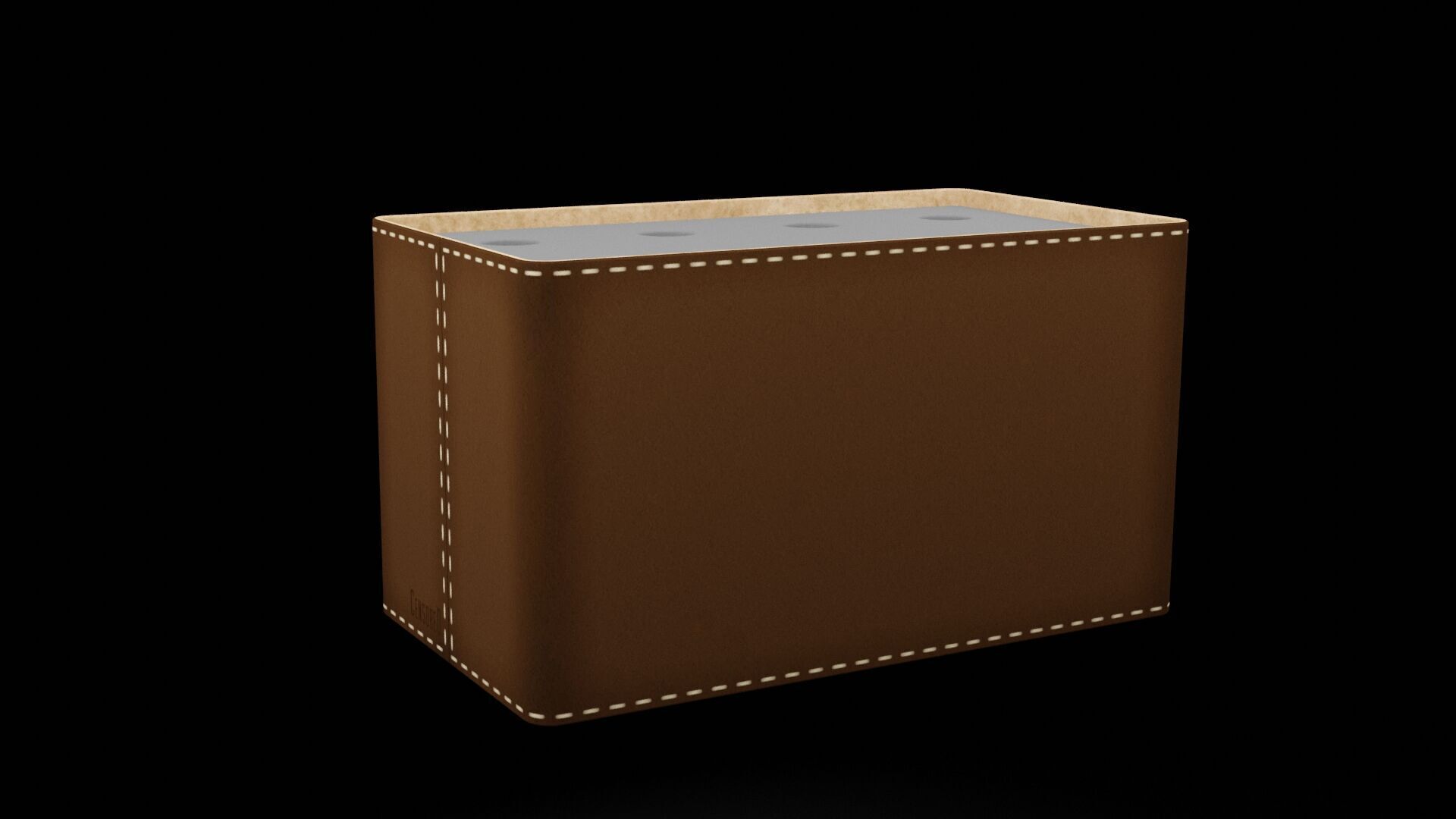 Pen Stand Empty Low-poly 3D model_5