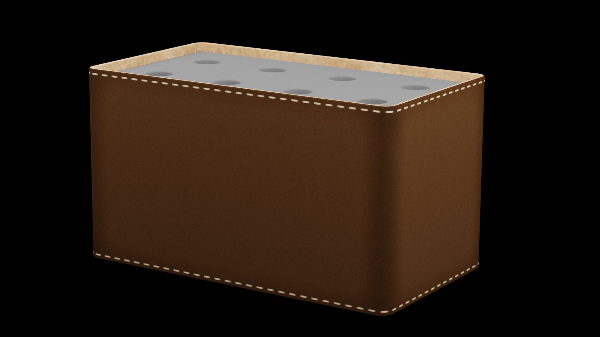 Pen Stand Empty Low-poly 3D model_3