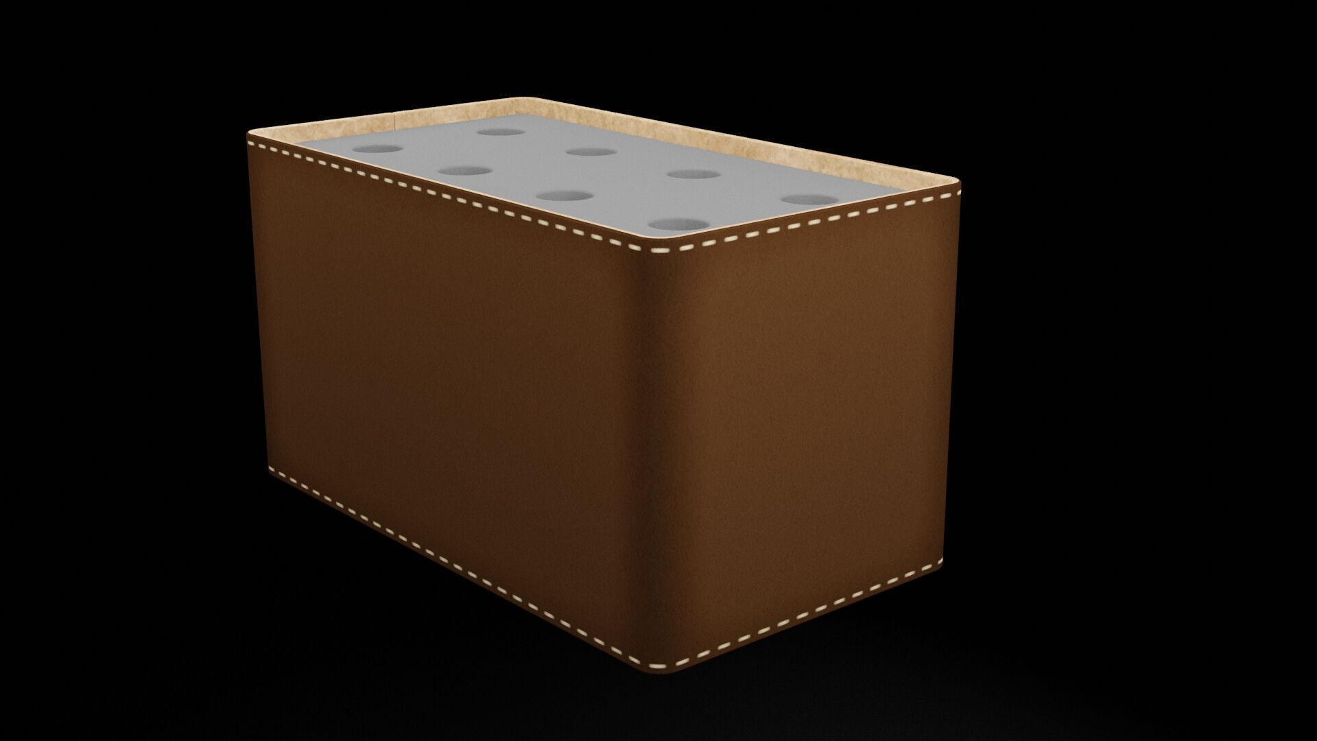 Pen Stand Empty Low-poly 3D model_7