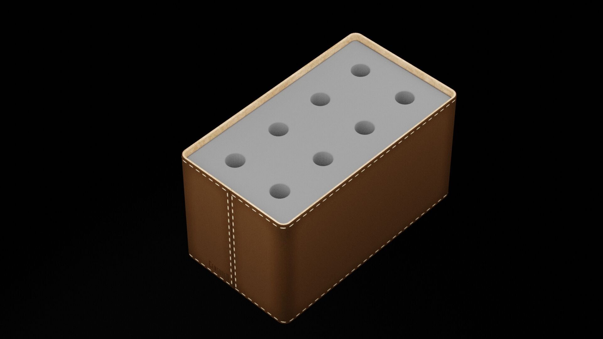 Pen Stand Empty Low-poly 3D model_2