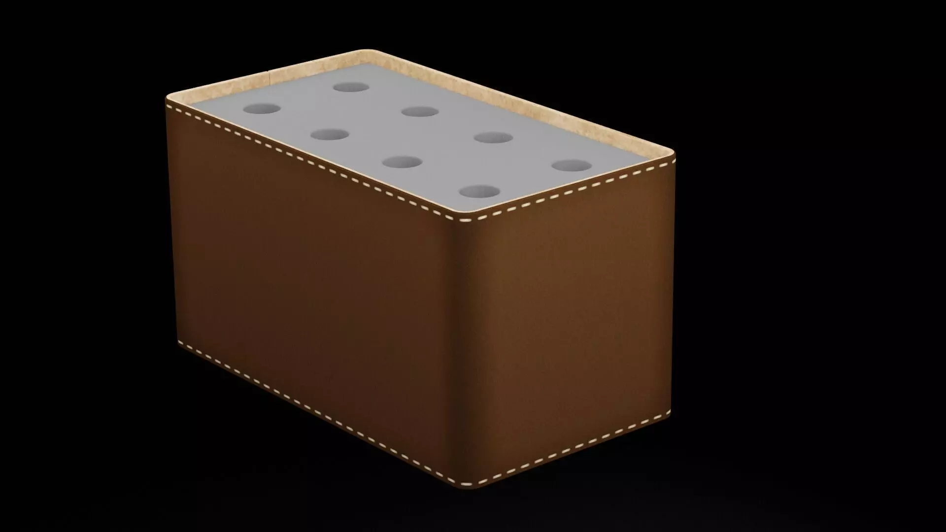 Pen Stand Empty Low-poly 3D model_0