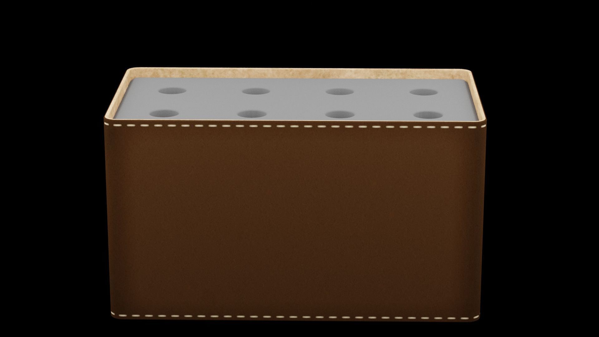 Pen Stand Empty Low-poly 3D model_1