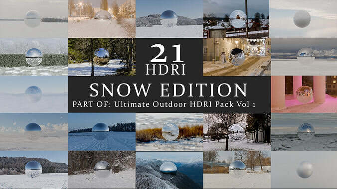 Snow Edition Hdri Pack 3D model