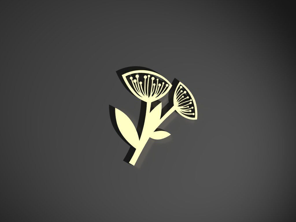 Dandelion Brooch 3D print model_2