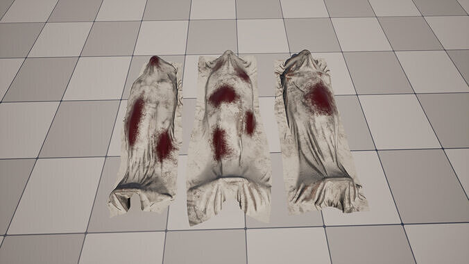 Corpse Low-poly 3D model