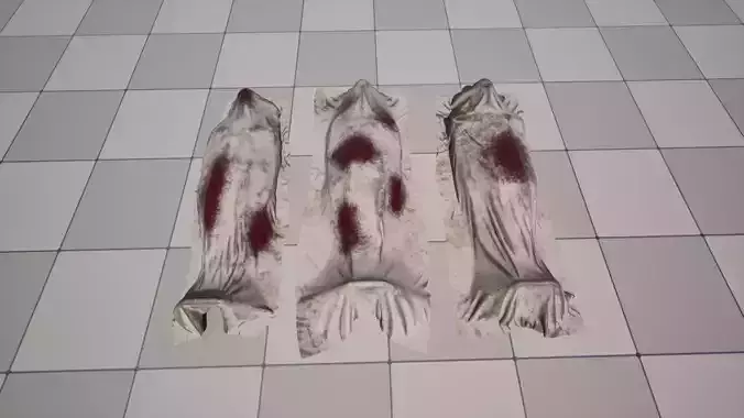 Corpse Low-poly 3D model