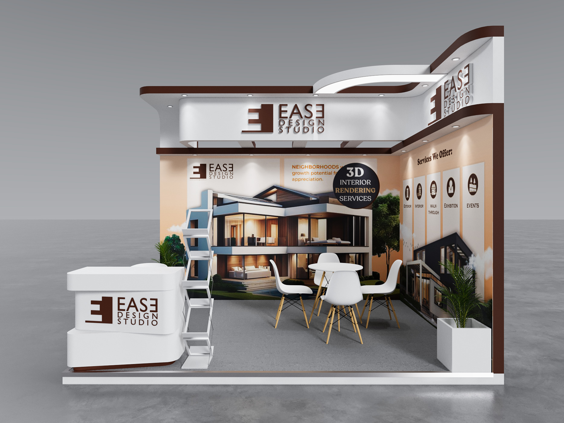 Exhibition Stand 4x3 2Sides D3V1 3D model 3D model_1