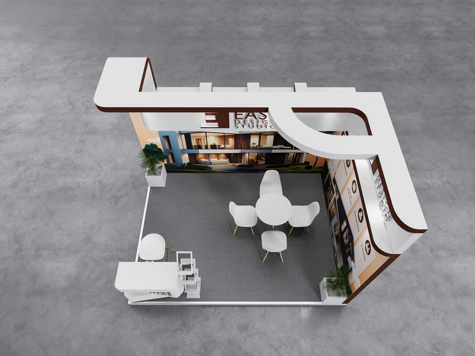 Exhibition Stand 4x3 2Sides D3V1 3D model 3D model_3