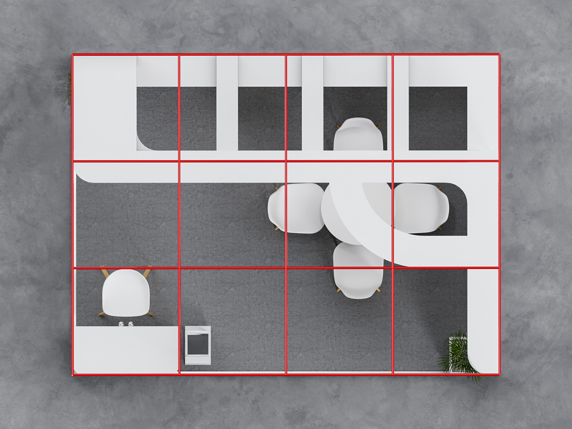 Exhibition Stand 4x3 2Sides D3V1 3D model 3D model_4