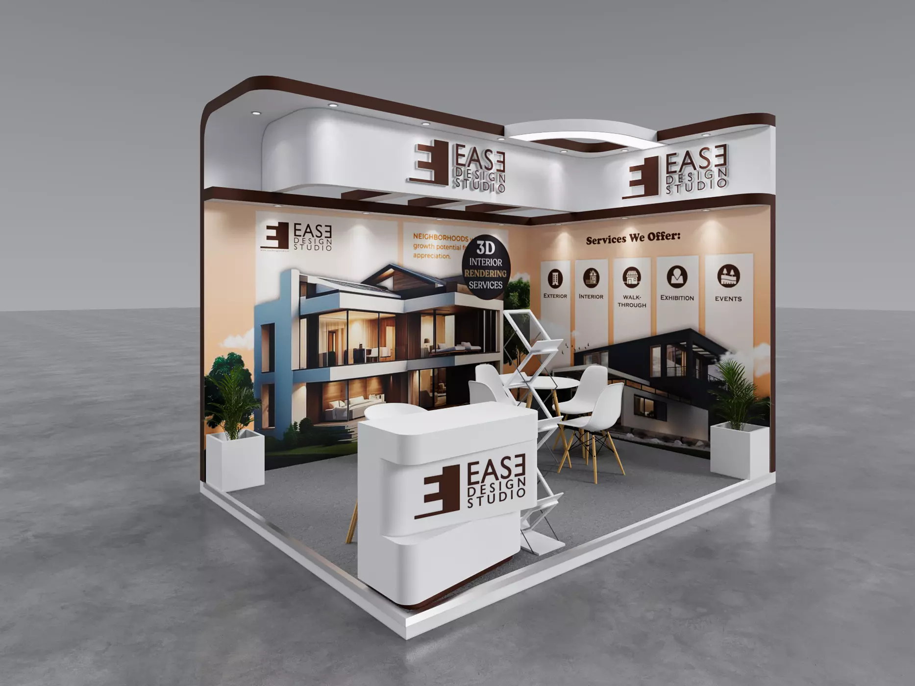 Exhibition Stand 4x3 2Sides D3V1 3D model 3D model_0