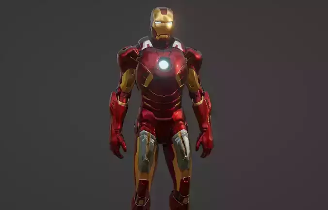 Iron Man Mark 7 - 3D Model - Blender