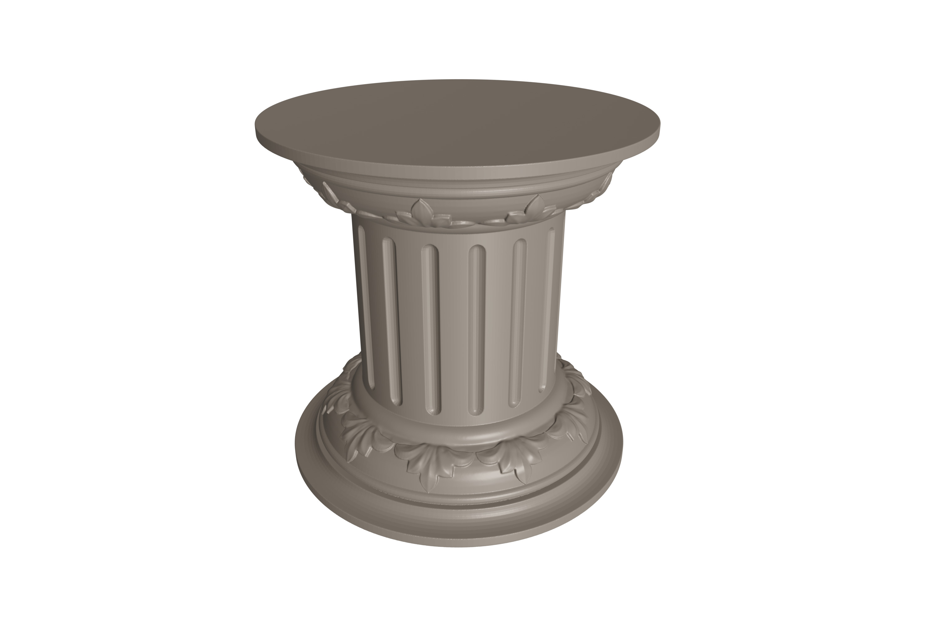 Classical Decorative Pedestal Column Base 3D Print Model 3D print model_3