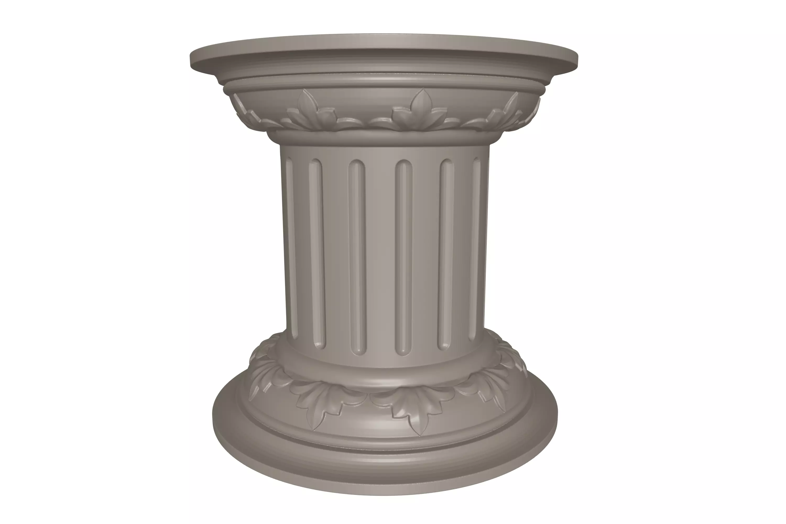 Classical Decorative Pedestal Column Base 3D Print Model 3D print model_0