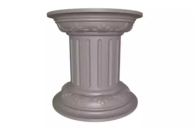 Classical Decorative Pedestal Column Base 3D Print Model