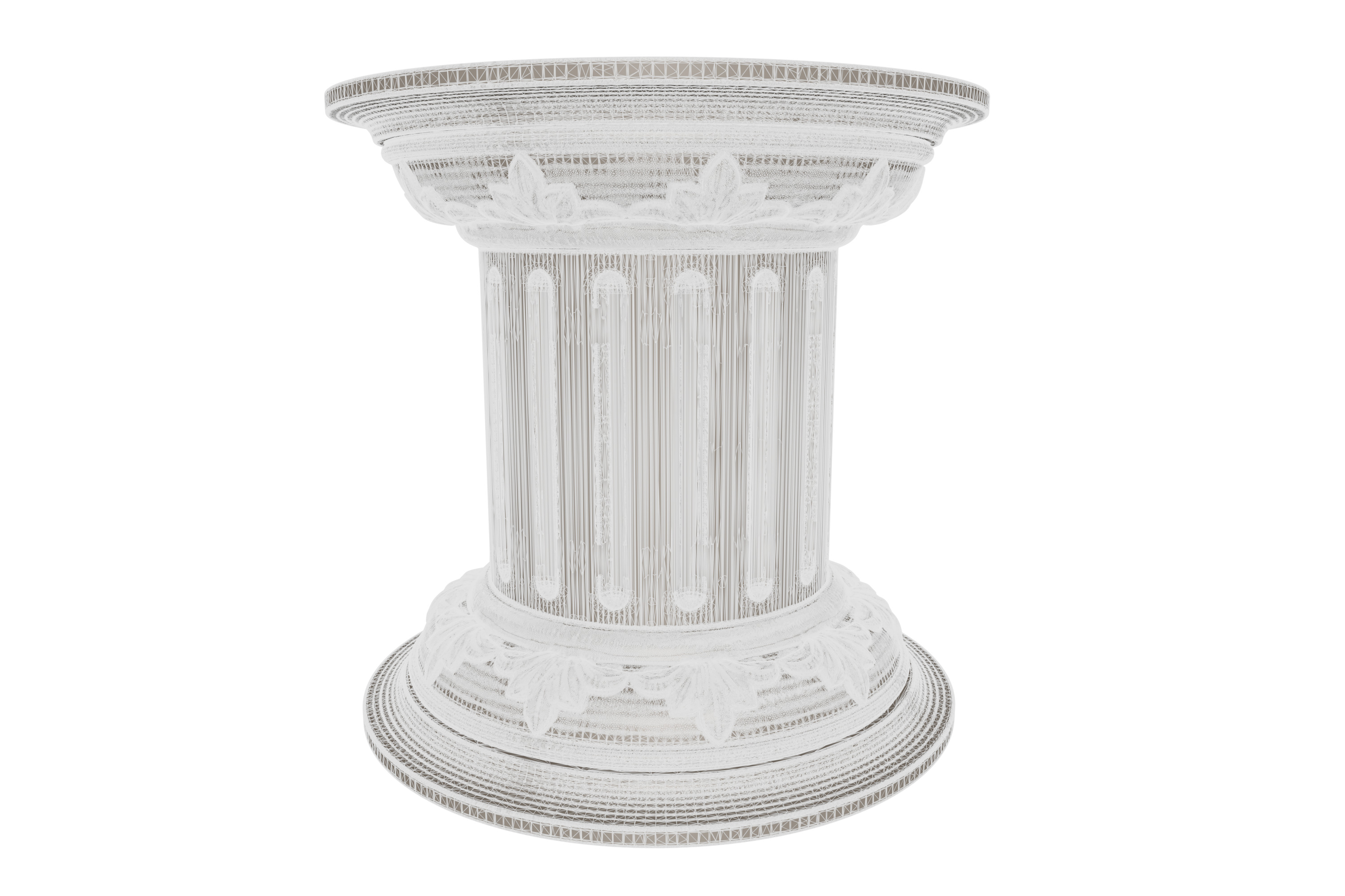 Classical Decorative Pedestal Column Base 3D Print Model 3D print model_2