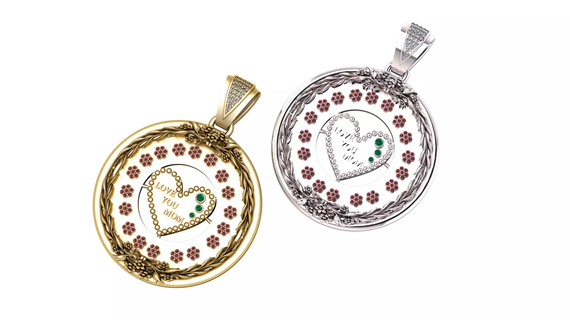 love you mom PENDANT 3D print model