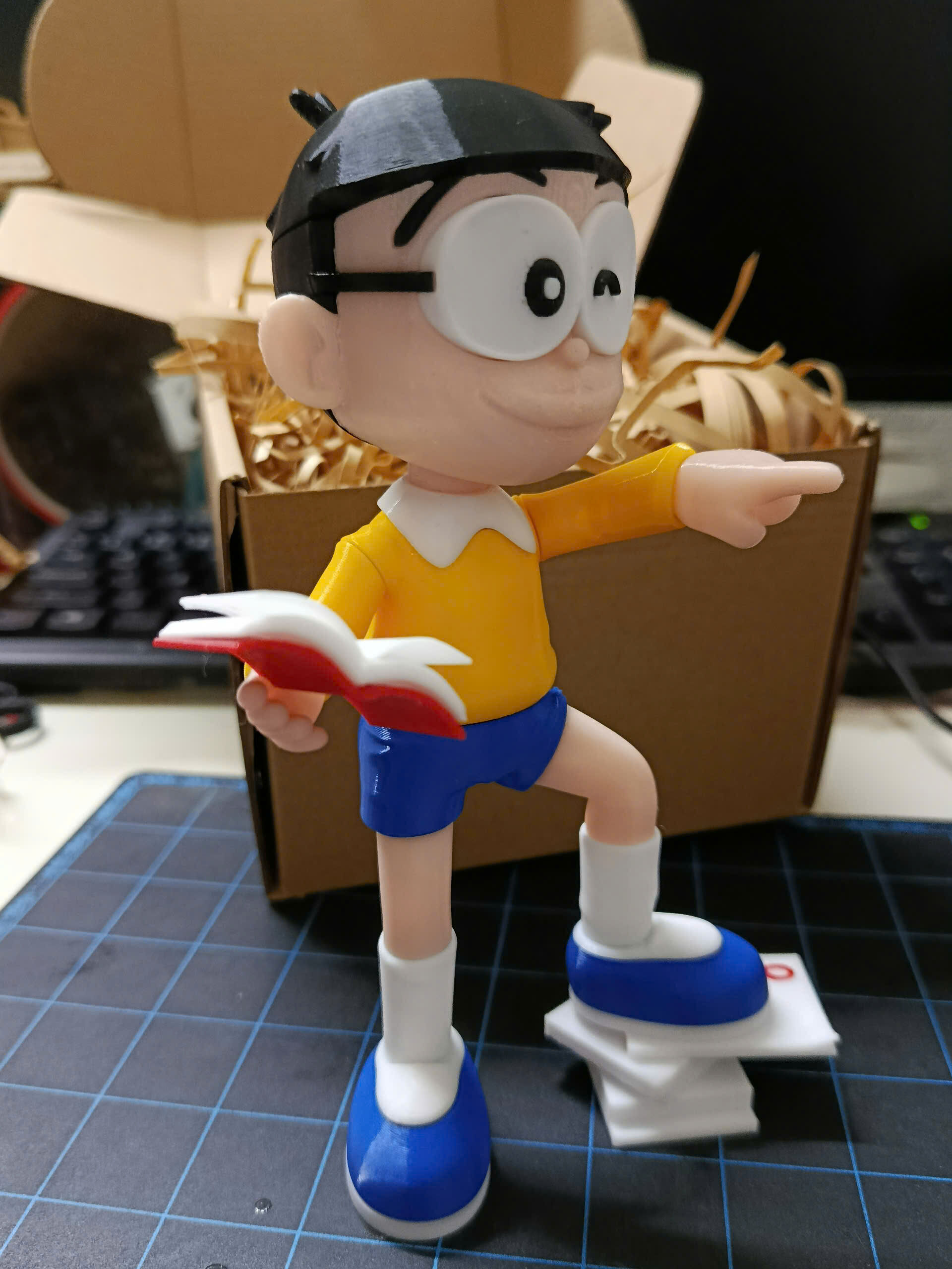 SMART NOBITA KUN FROM DORAEMON - MULTI PARTS - PRINT IN PLACE 3D print model_3