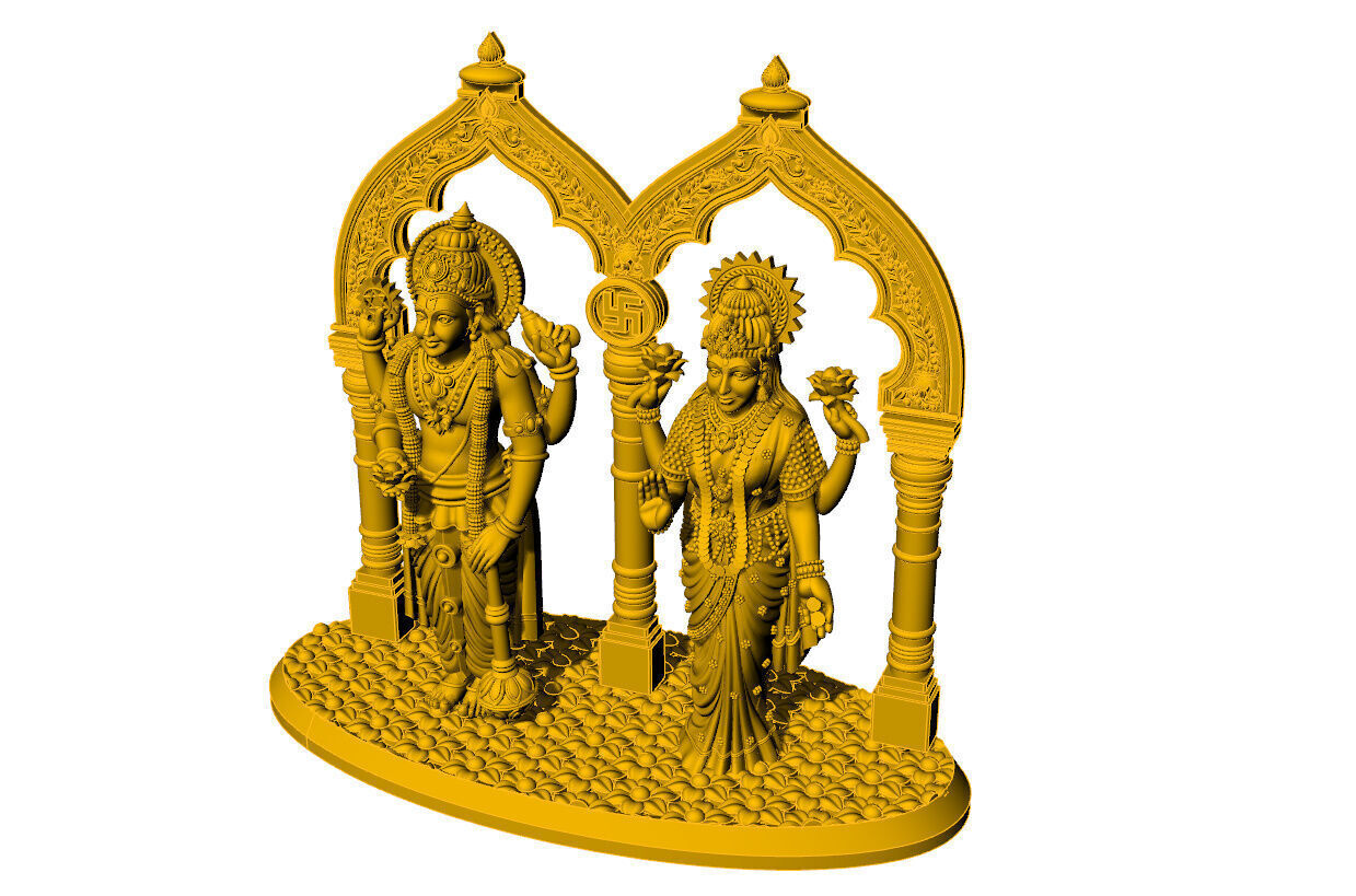 Laxmi narayan 3d idol 3D print model_5