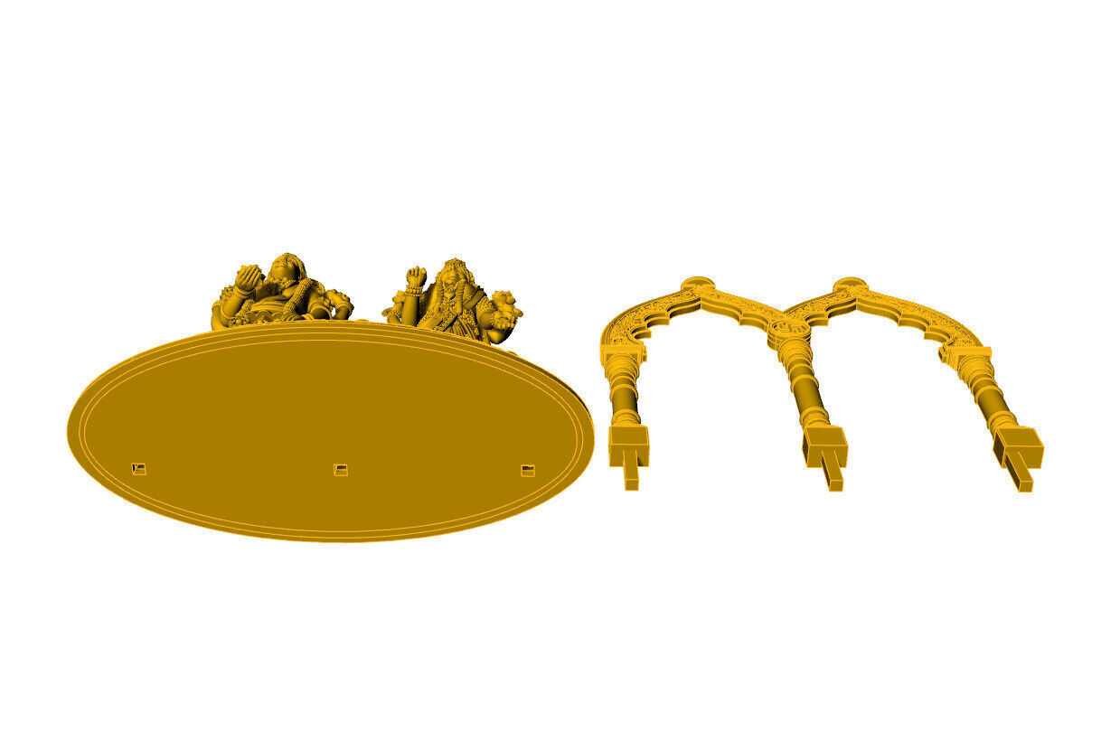Laxmi narayan 3d idol 3D print model_7