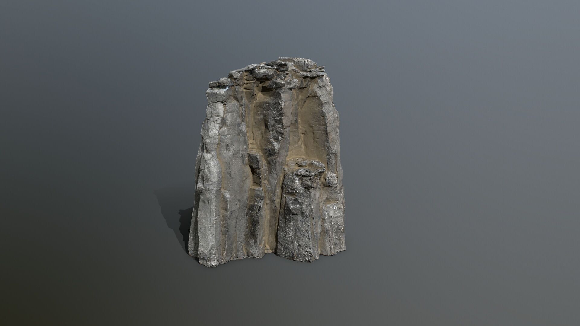 Old Rock Set Low-poly 3D model_4