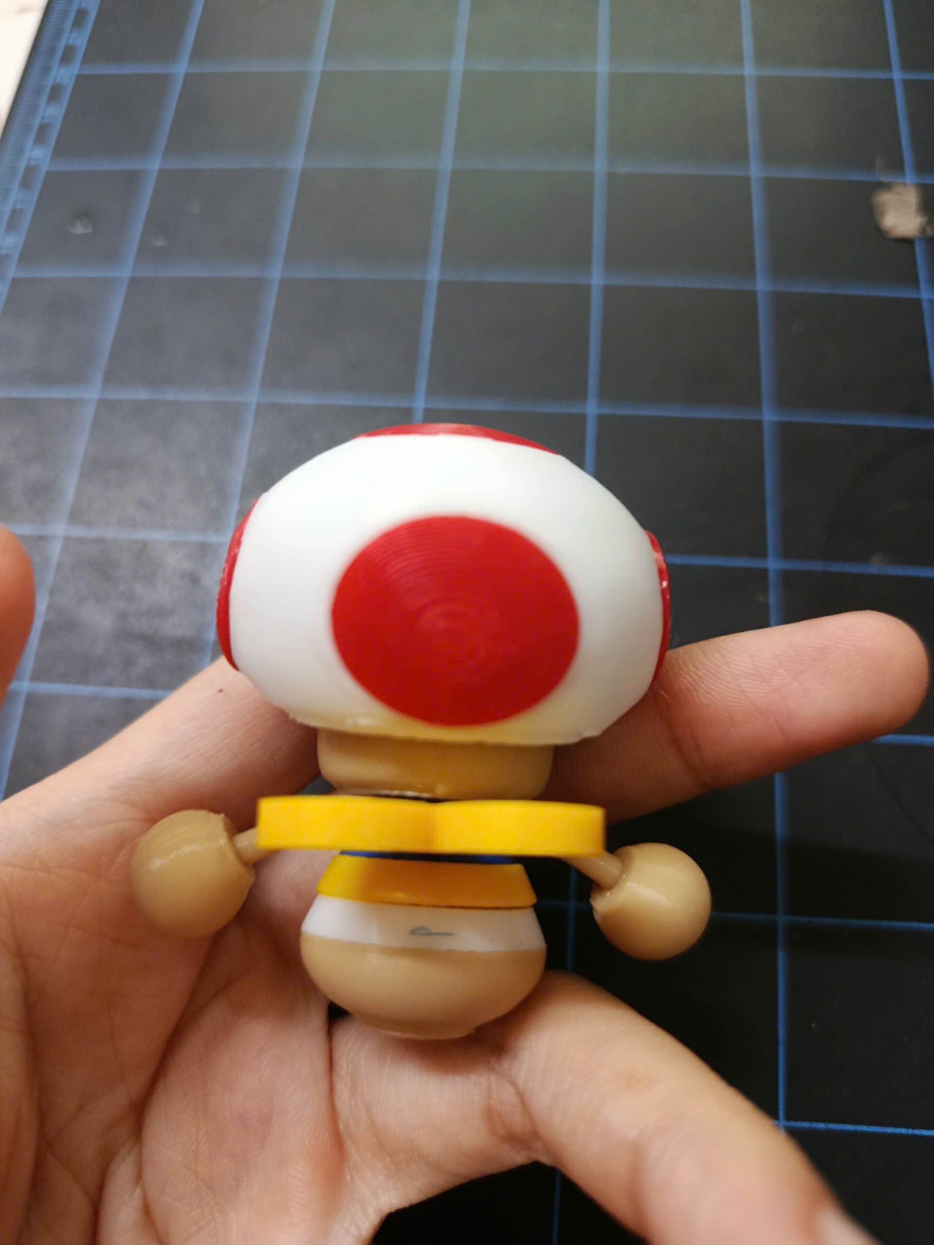 Toad Super Mario Bro Clicker - MULTI PART - PRINT IN PLACE 3D print model_3